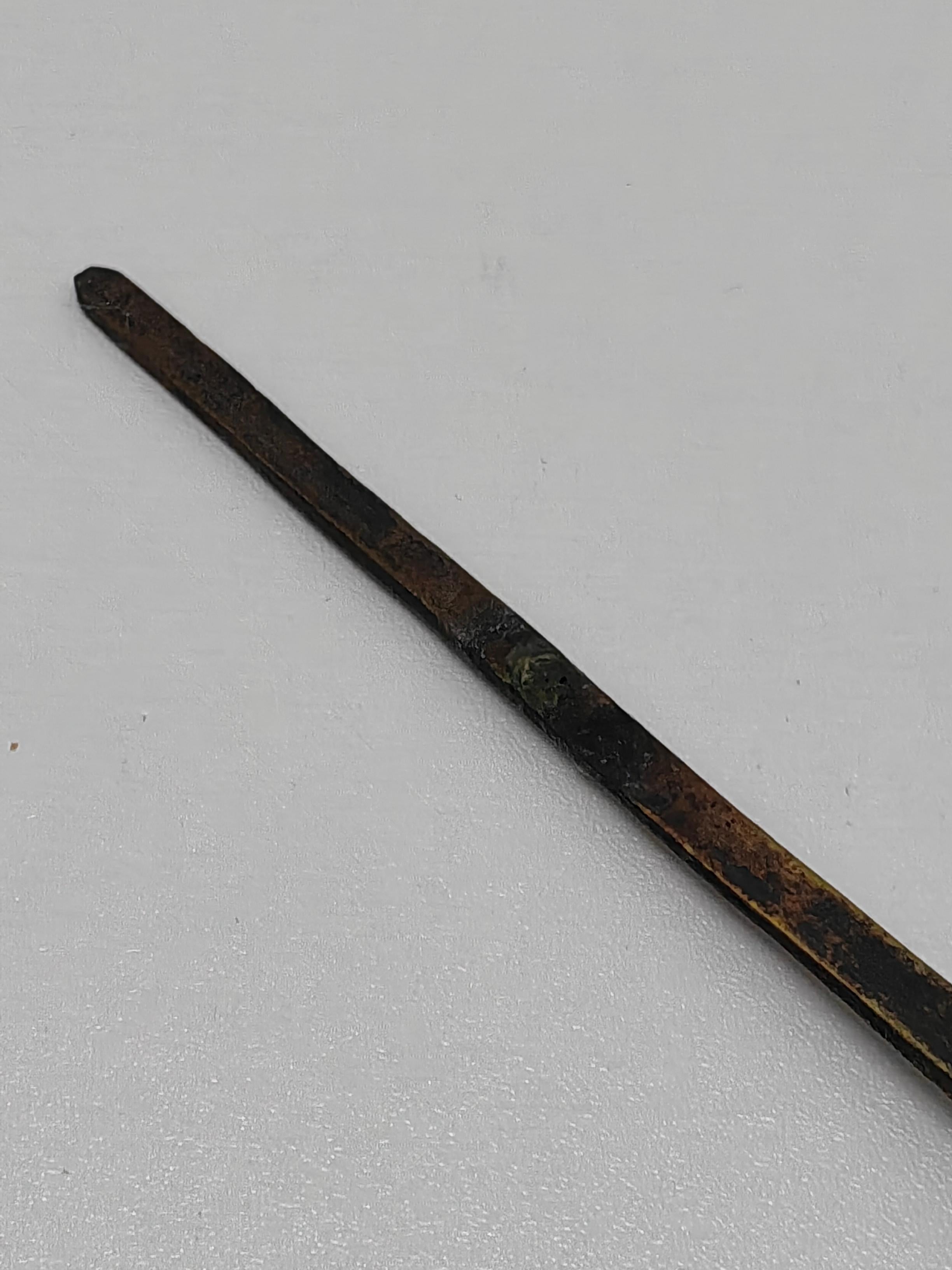 Women's or Men's Ancient Chinese China Bronze Dragon Head Hairpin For Sale