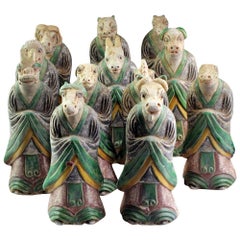 Chinese Ming Zodiac Complete Collection Sculptures, 1368-1644