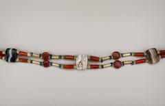 Ancient Choker with Carnelian, Turquoise, Lapis, Agate, Quartz, and 20k Gold