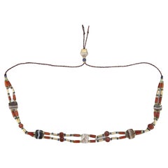 Ancient Choker with Carnelian, Turquoise, Lapis, Agate, Quartz, and 20k Gold