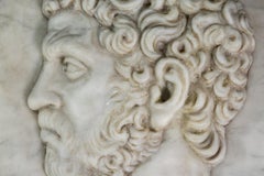 Ancient Circalar Relief of Caracalla in marble