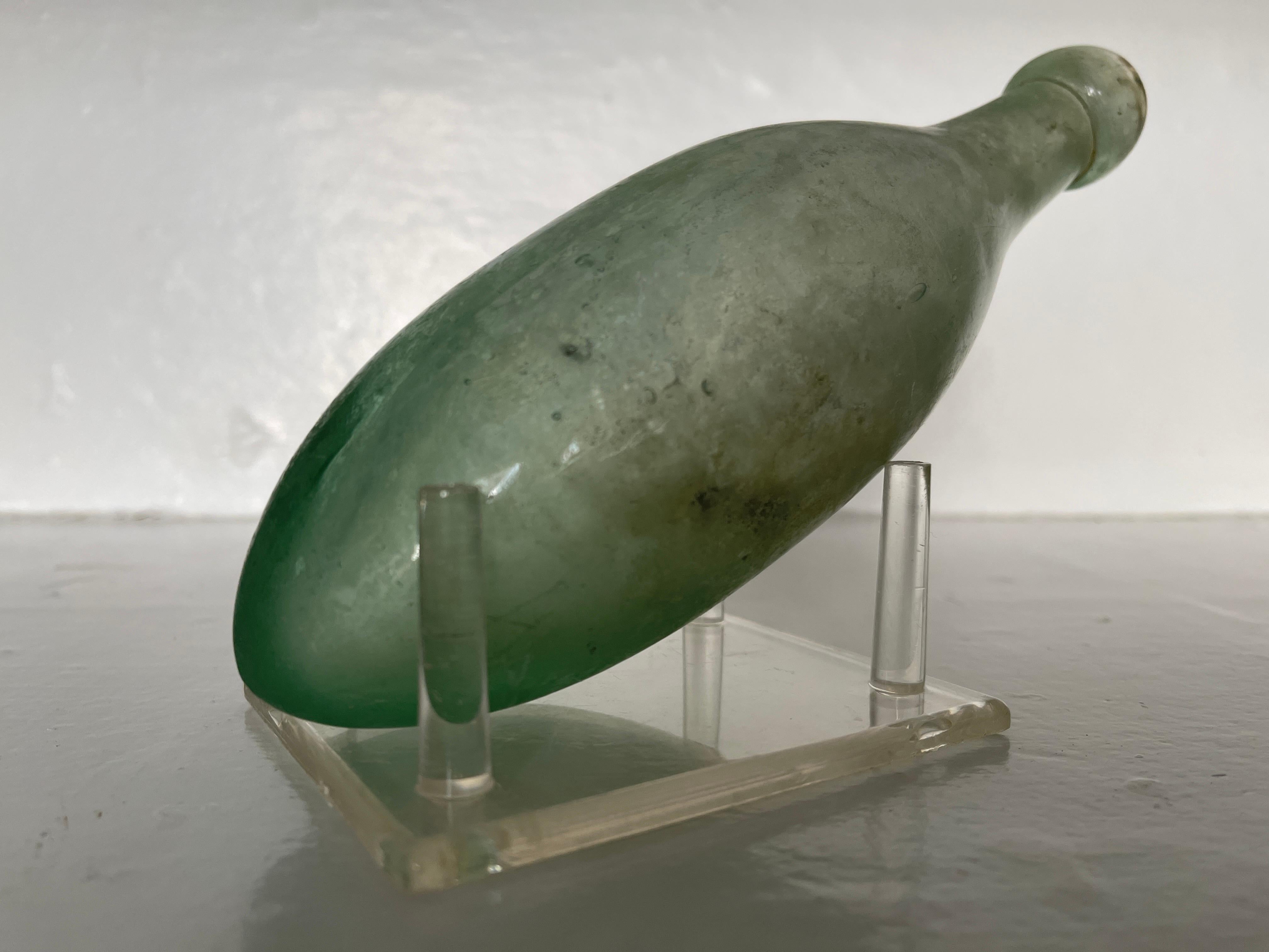 Classical Roman Ancient Classical Style Antique Iridescent Glass Bottle For Sale