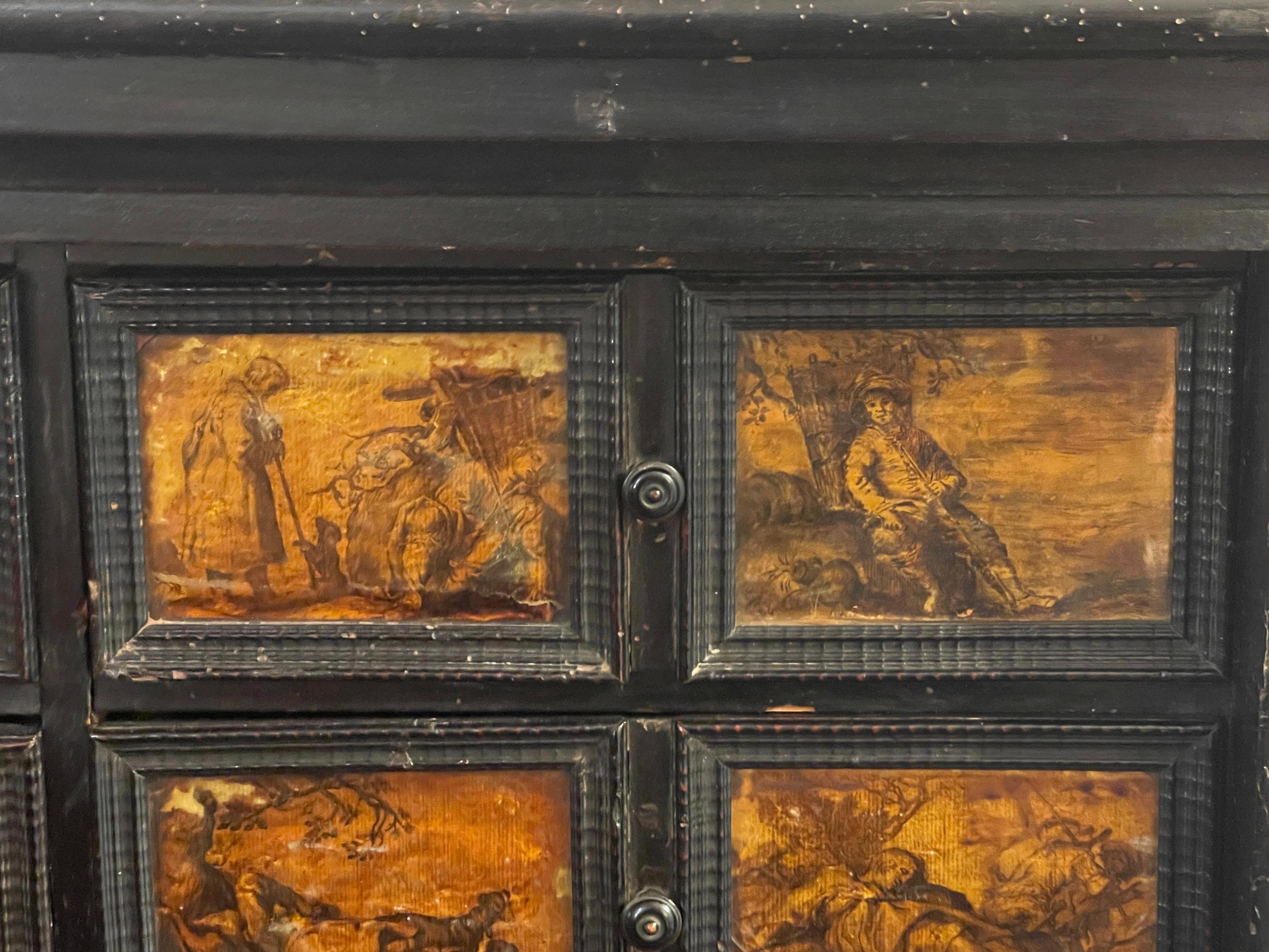 Ancient coin cabinet (cabinet), 1600s, Neapolitan (Cornelis Bloemaert II) For Sale 4