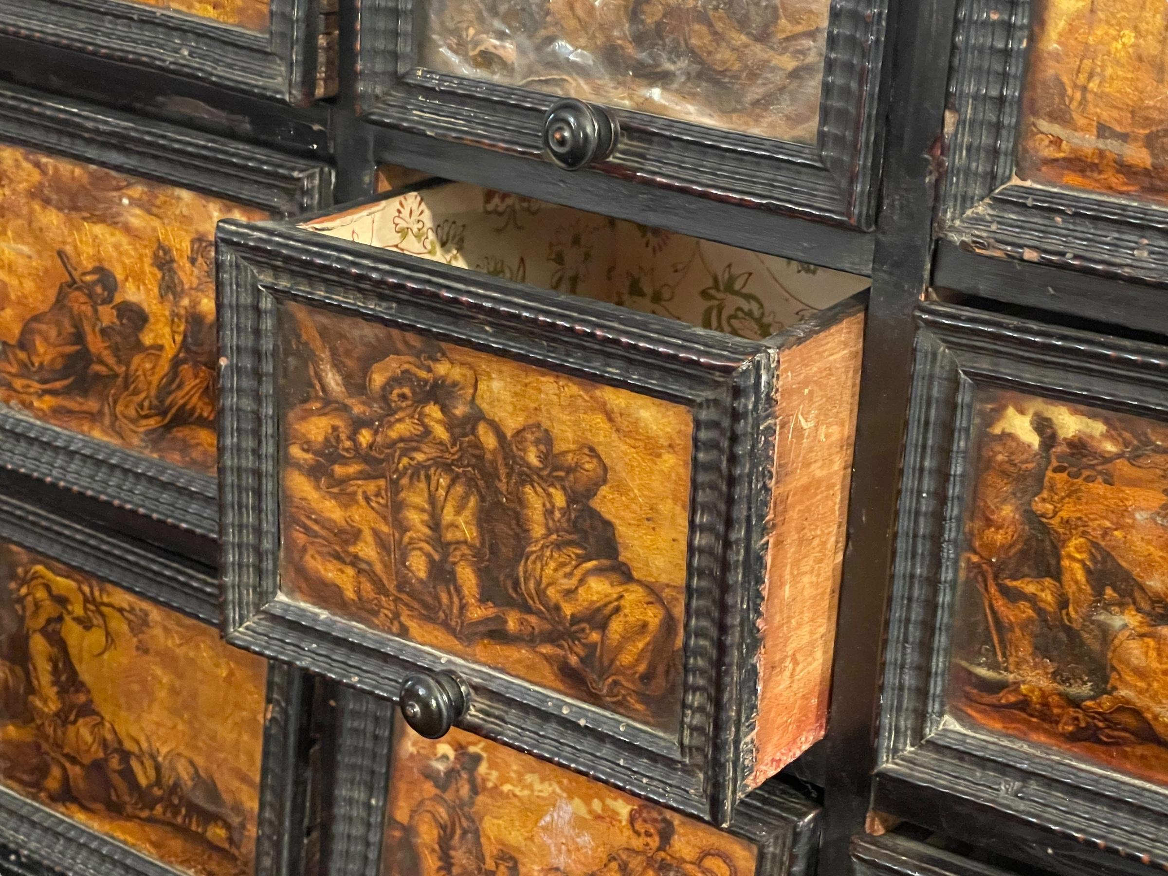 Ancient coin cabinet (cabinet), 1600s, Neapolitan (Cornelis Bloemaert II) For Sale 8