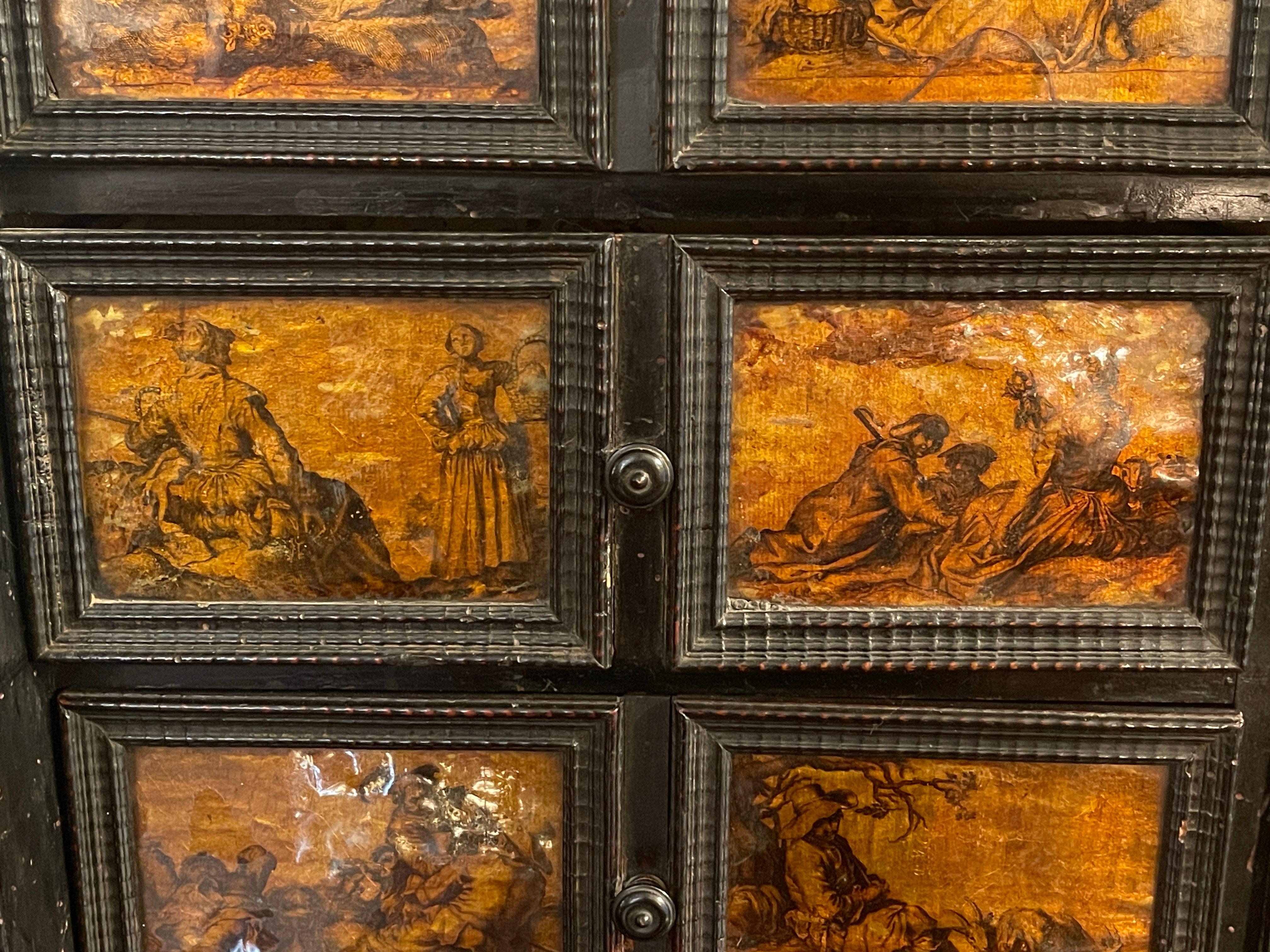18th Century and Earlier Ancient coin cabinet (cabinet), 1600s, Neapolitan (Cornelis Bloemaert II) For Sale