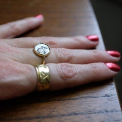 Ancient Coin Ring: Lion and square pattern
