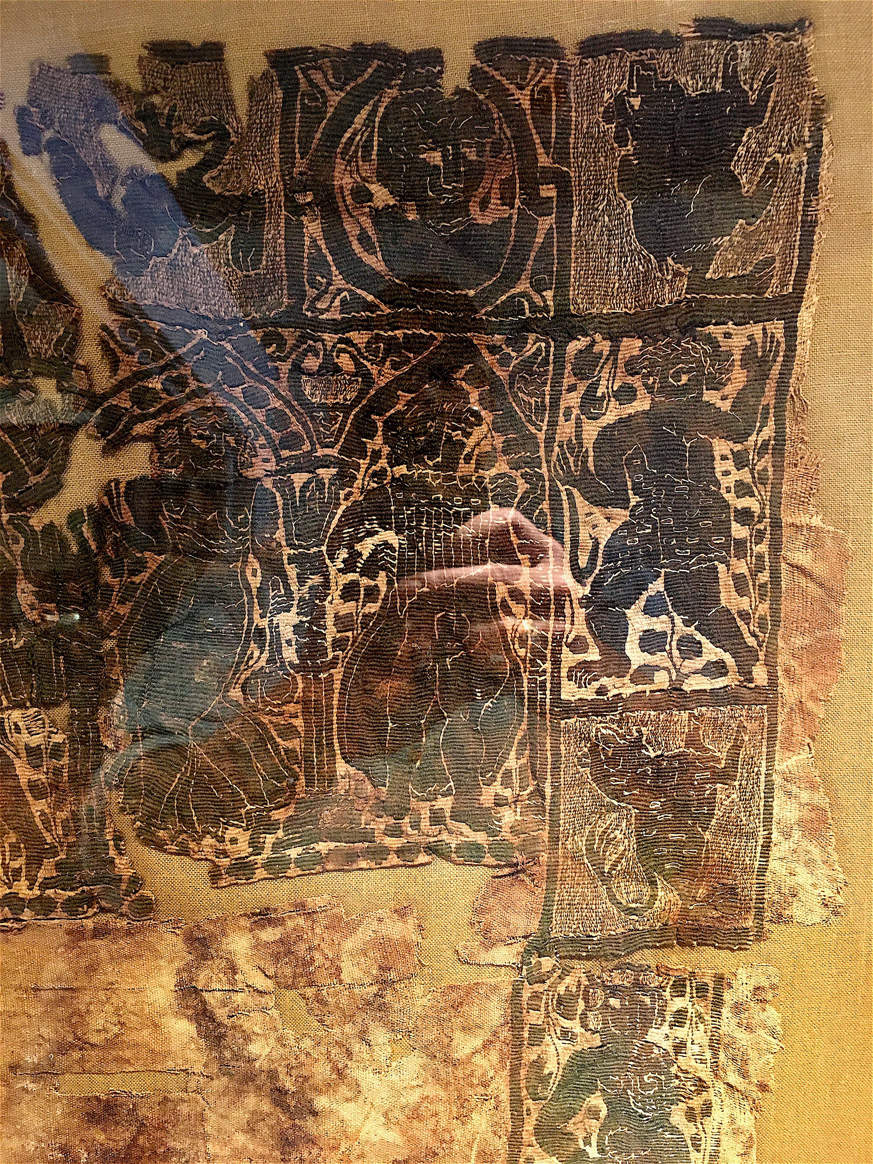 Romain classique Textile copte ancien avec des figures classiques en vente