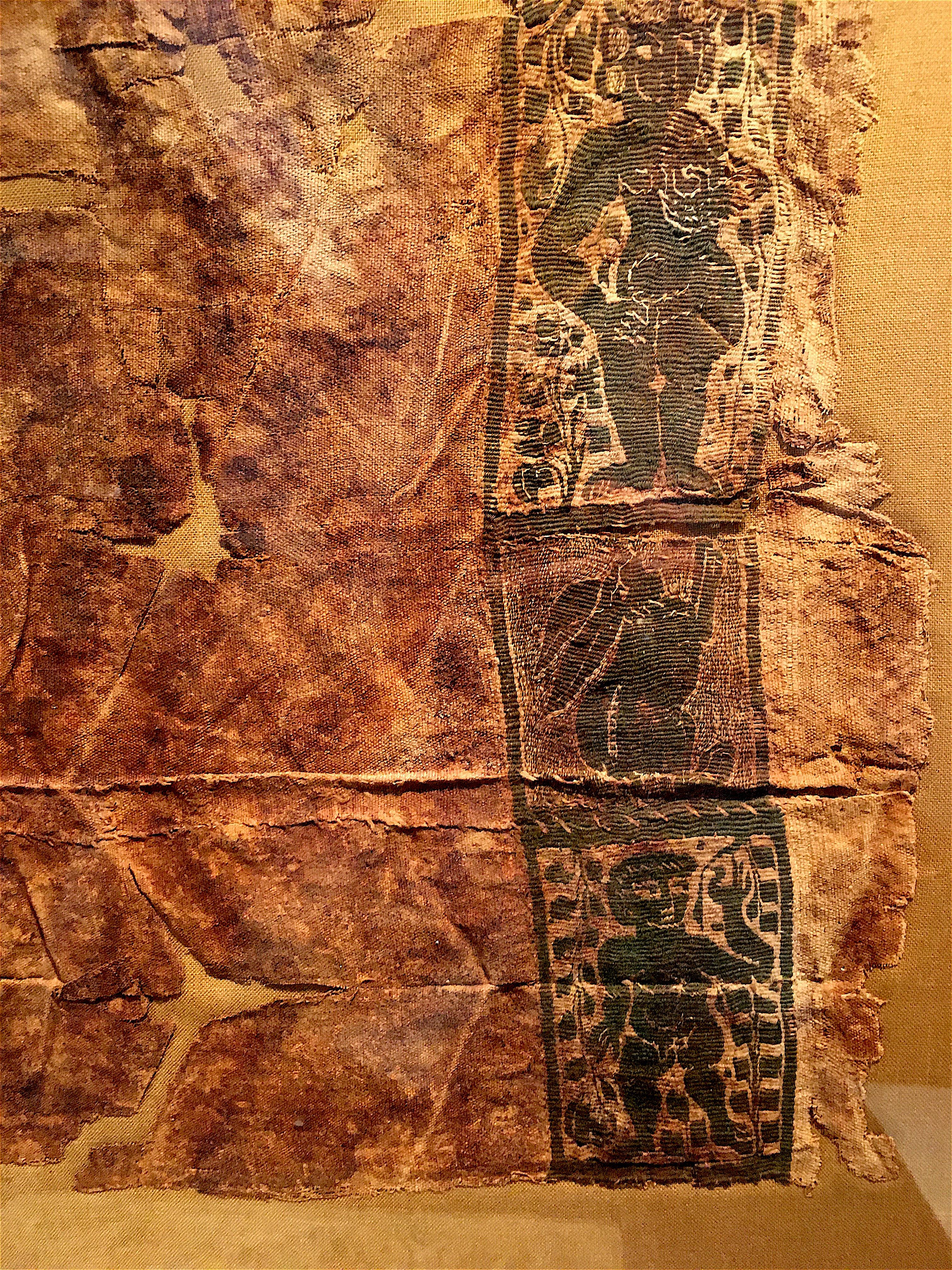 Egyptian Ancient Coptic Textile with Classical Figures For Sale