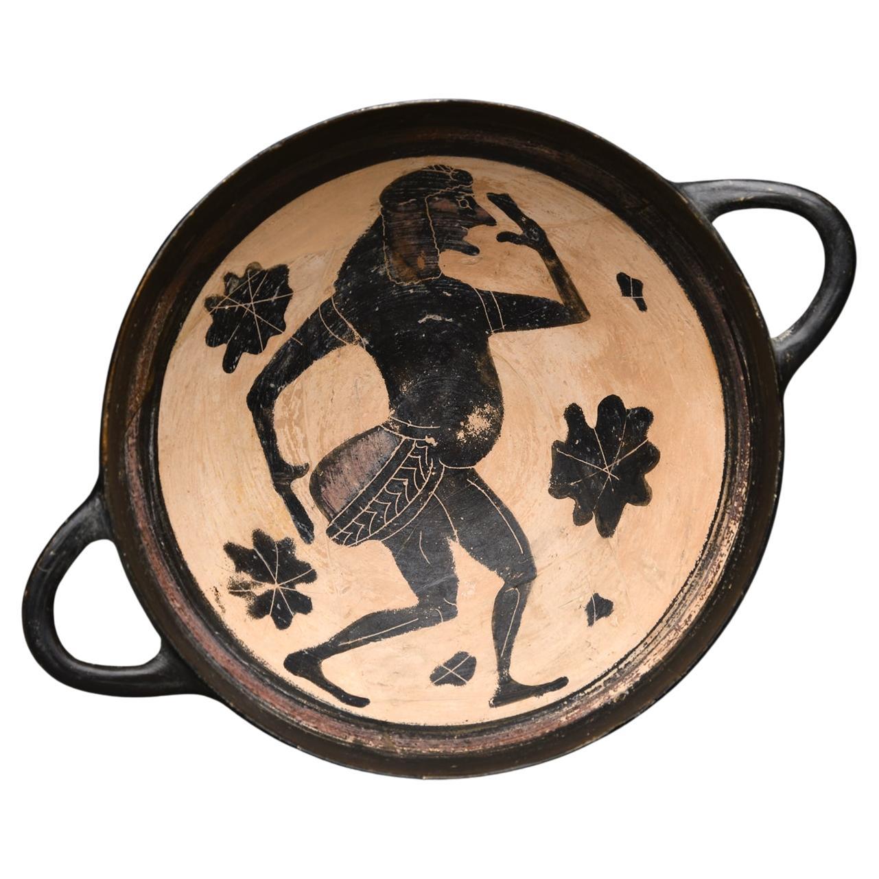 Ancient Corinthian Black-Figured Stemless Cup