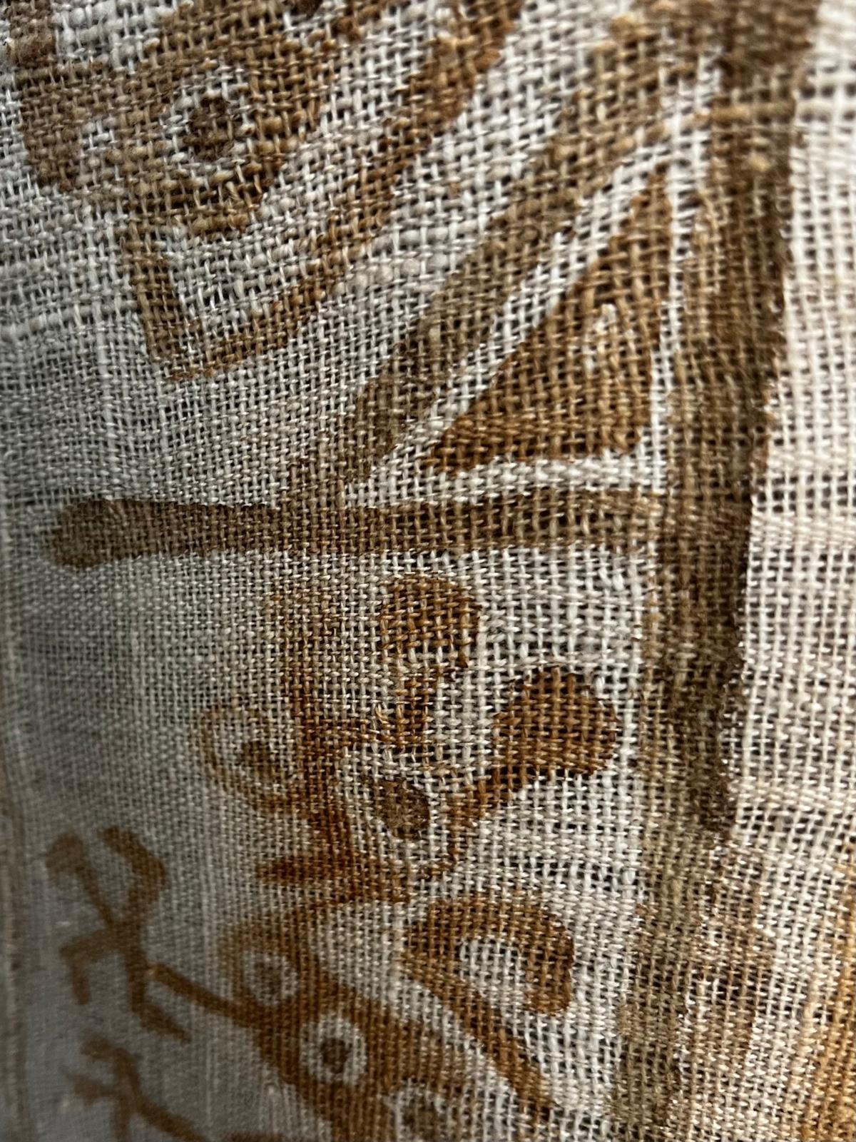 Peruviano Sudario antico in cotone dipinto Perù ADS 688-899 Estremamente raro- Provenienza in vendita