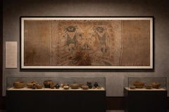 Ancient Cotton Painted Burial Shroud Peru AD 688-899 Extremely Rare- Provenance