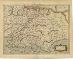 Ancient Course of the Ganges: A First Ptolemaic Map of India by Mercator, c.1584