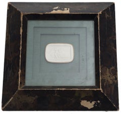 Ancient Cupid and Psyche Cameo in Biscuit Porcelain, Naples Between, 1785-1790