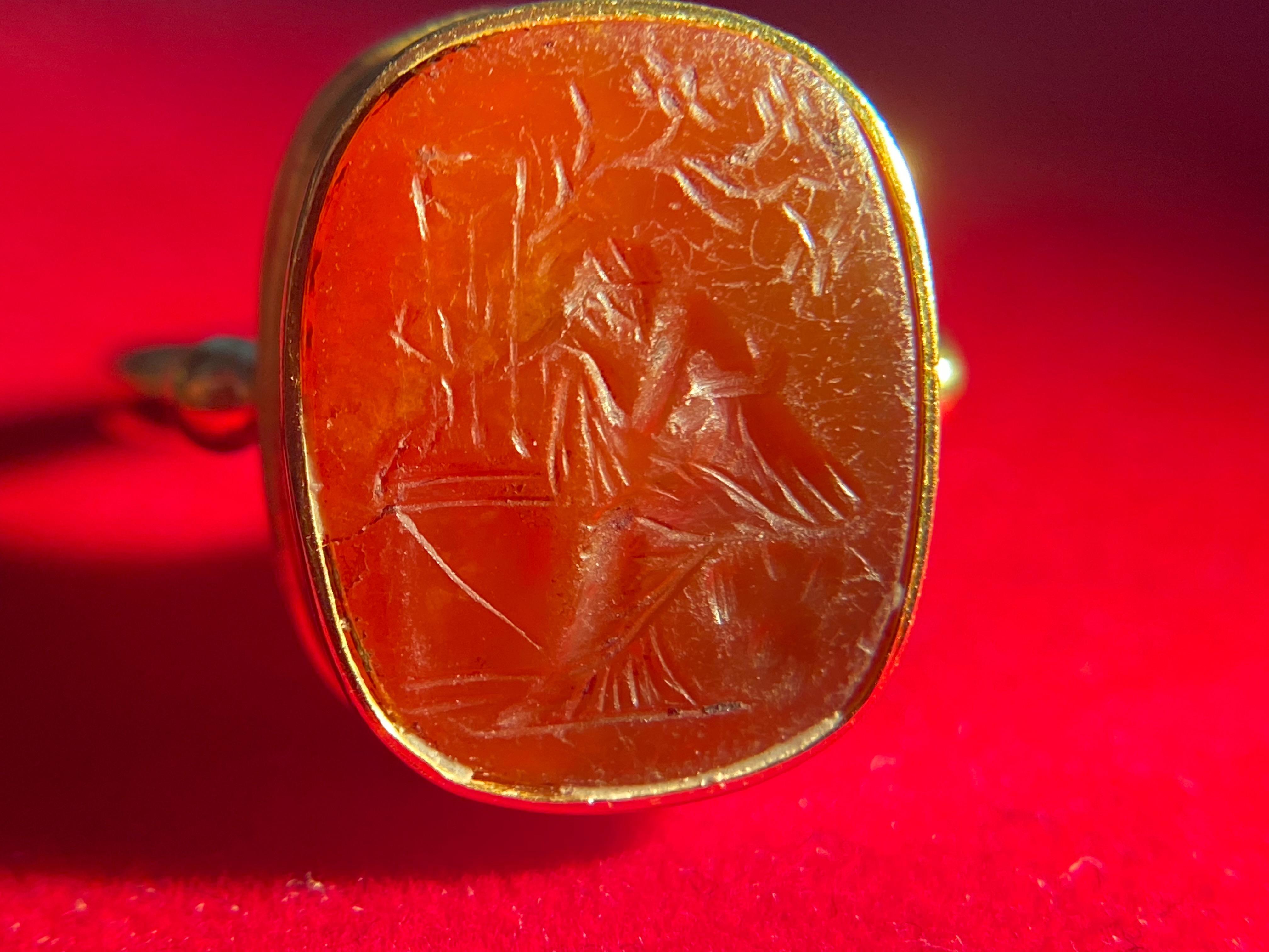Antiker Karneol Intaglio-Ring Contemporary aus Castellani Kollektion 3