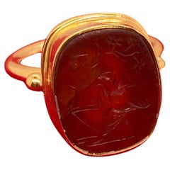 Antiker Karneol Intaglio-Ring Contemporary aus Castellani Kollektion