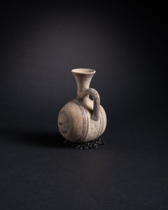 Ancient Cypriot Bichrome Barrel Juglet with Black Geometric Decoration