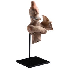 Ancient Cypriot Cypro-Archaic Terracotta Warrior, 750 BC