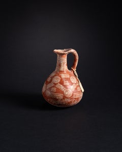 Ancient Cypriot Polished Redware Jug with Geometric Decoration