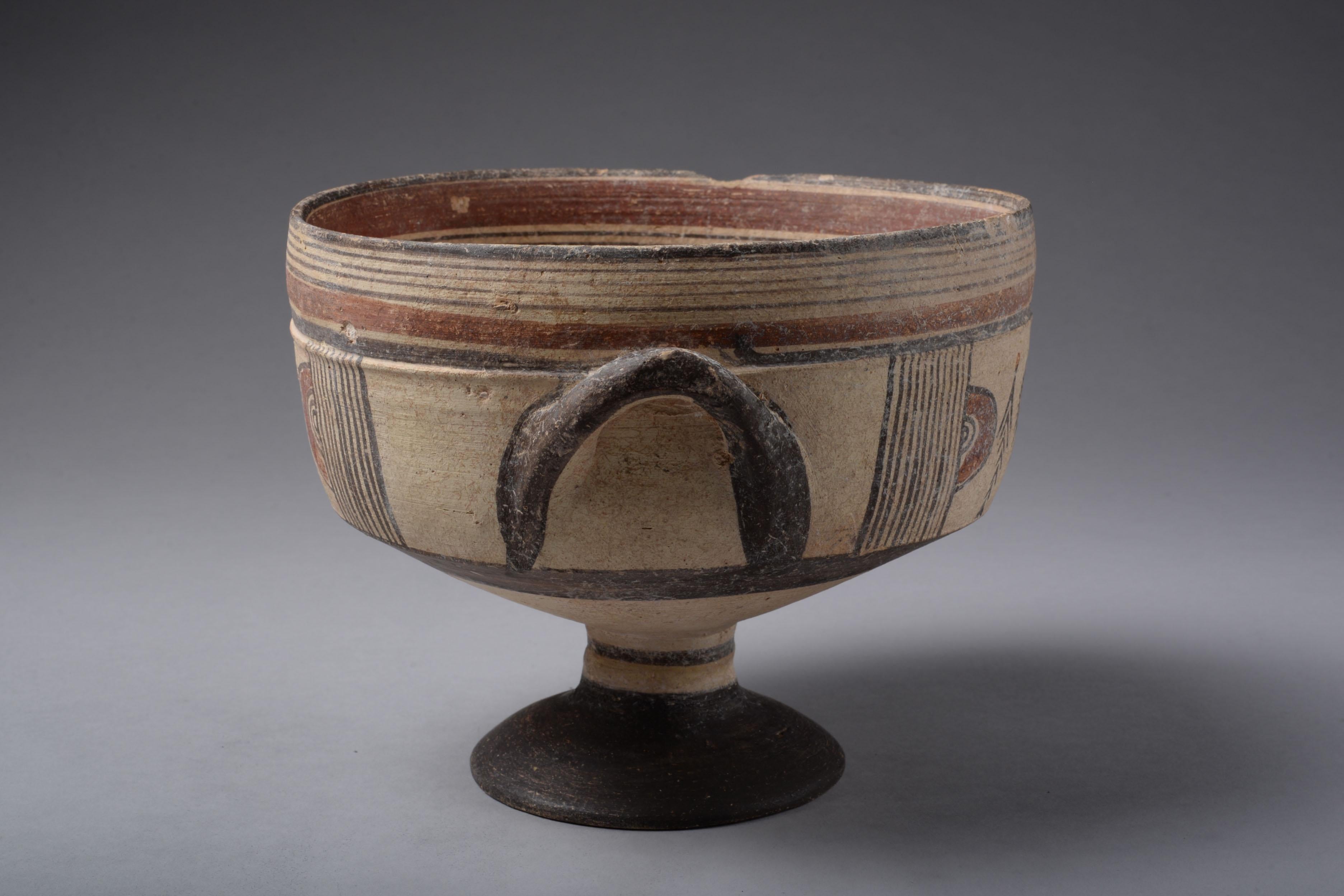 Ancient Cypriot Pottery Chalice For Sale at 1stDibs