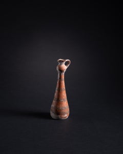 Ancient Cypriot Slender Miniature Jug with Concentric Circle Design