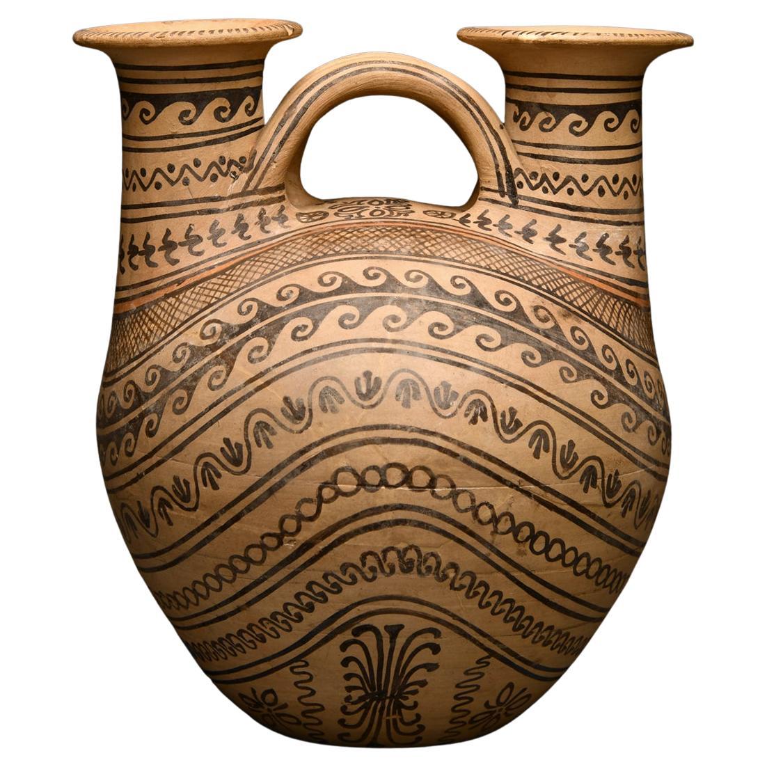Ancient Daunian Pottery Strainer Askos For Sale