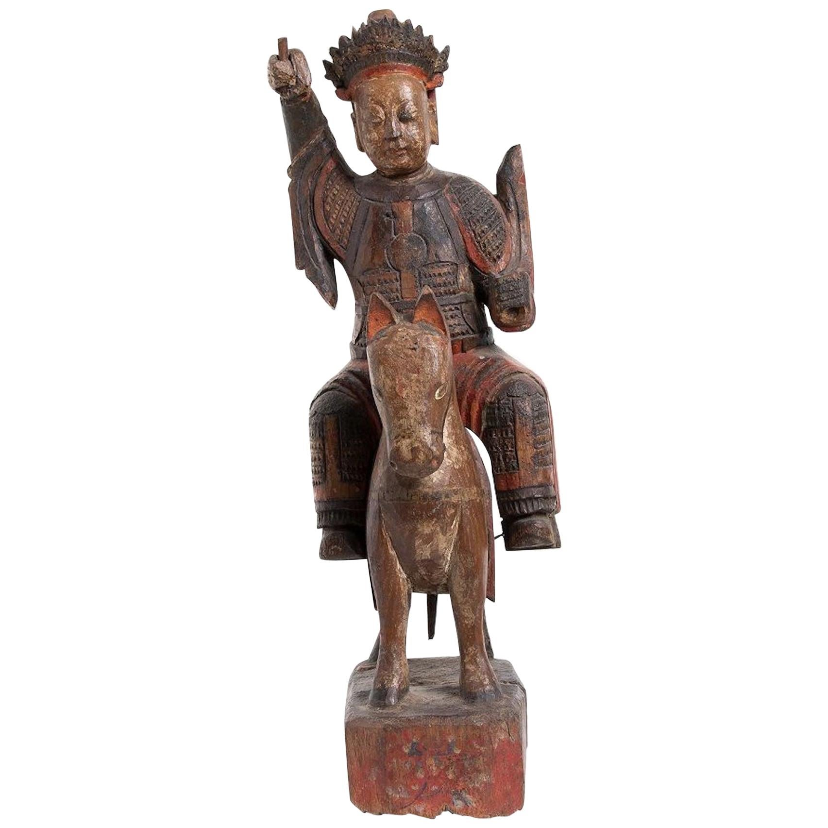 Ancient Deity on Horse, Qing Dynasty, China