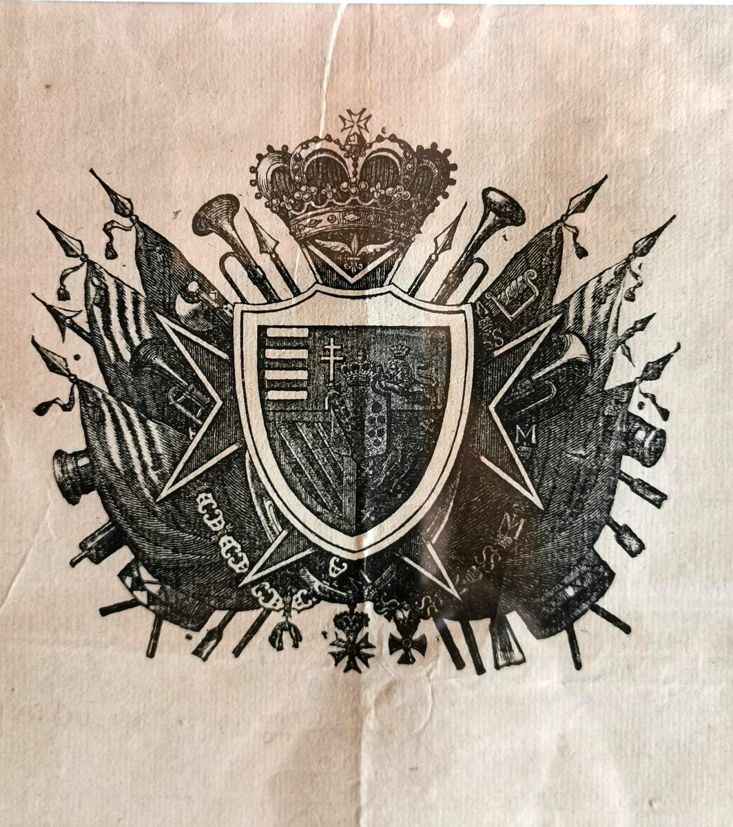 Wood Ancient Document of the Grand Duchy of Tuscany Leopold II, Italy For Sale