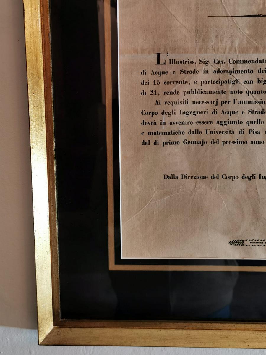 Antike Urkunde des Großherzogtums Toskana Leopold II:: Italien im Angebot 3