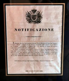 Ancient Document of the Grand Duchy of Tuscany Leopold II, Italy