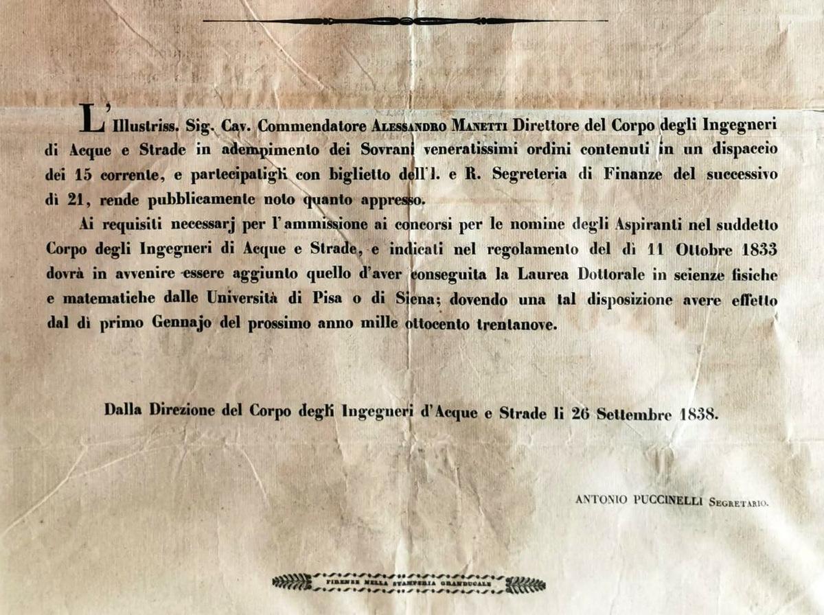 Antike Urkunde des Großherzogtums Toskana Leopold II:: Italien (Italienisch) im Angebot