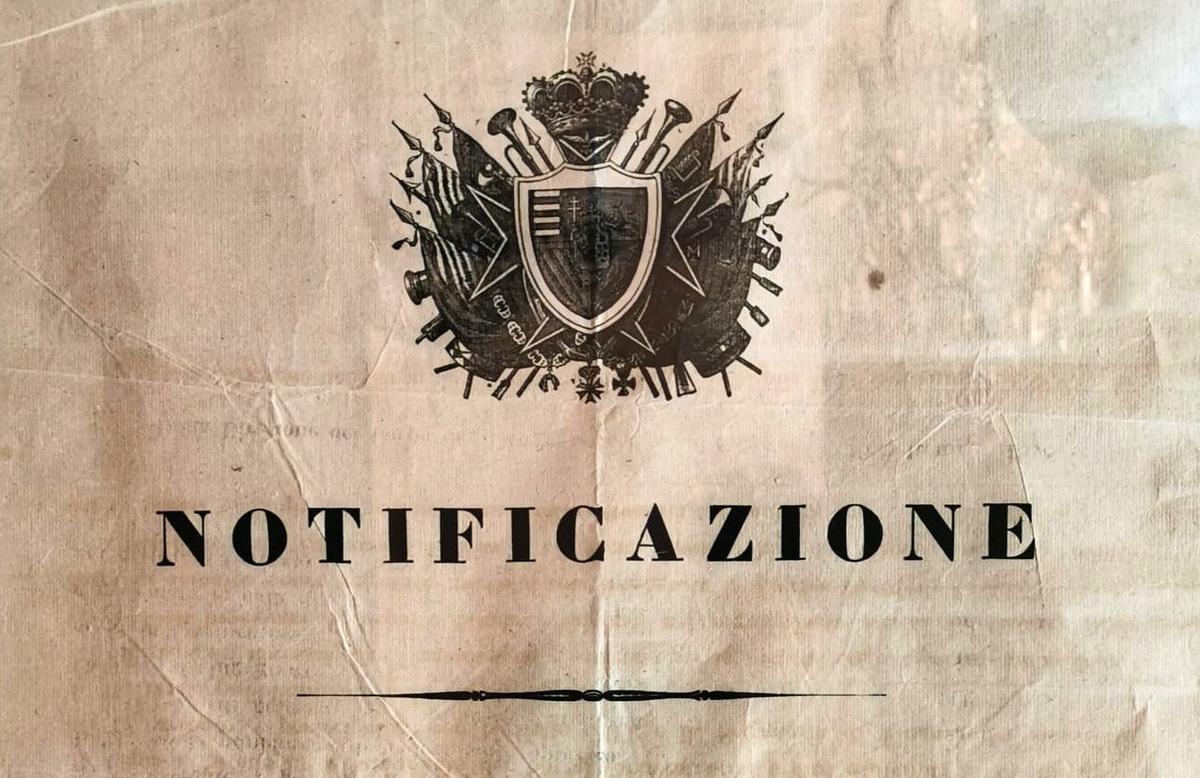 Gilt Ancient Document of the Grand Duchy of Tuscany Leopold II, Italy For Sale