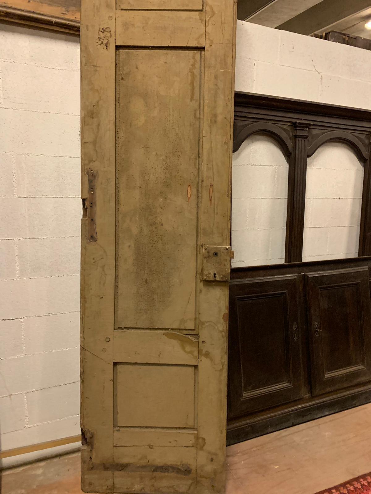 Ancient Double Wing Entrance Door in Walnut, 20th Century, Italy For Sale 3