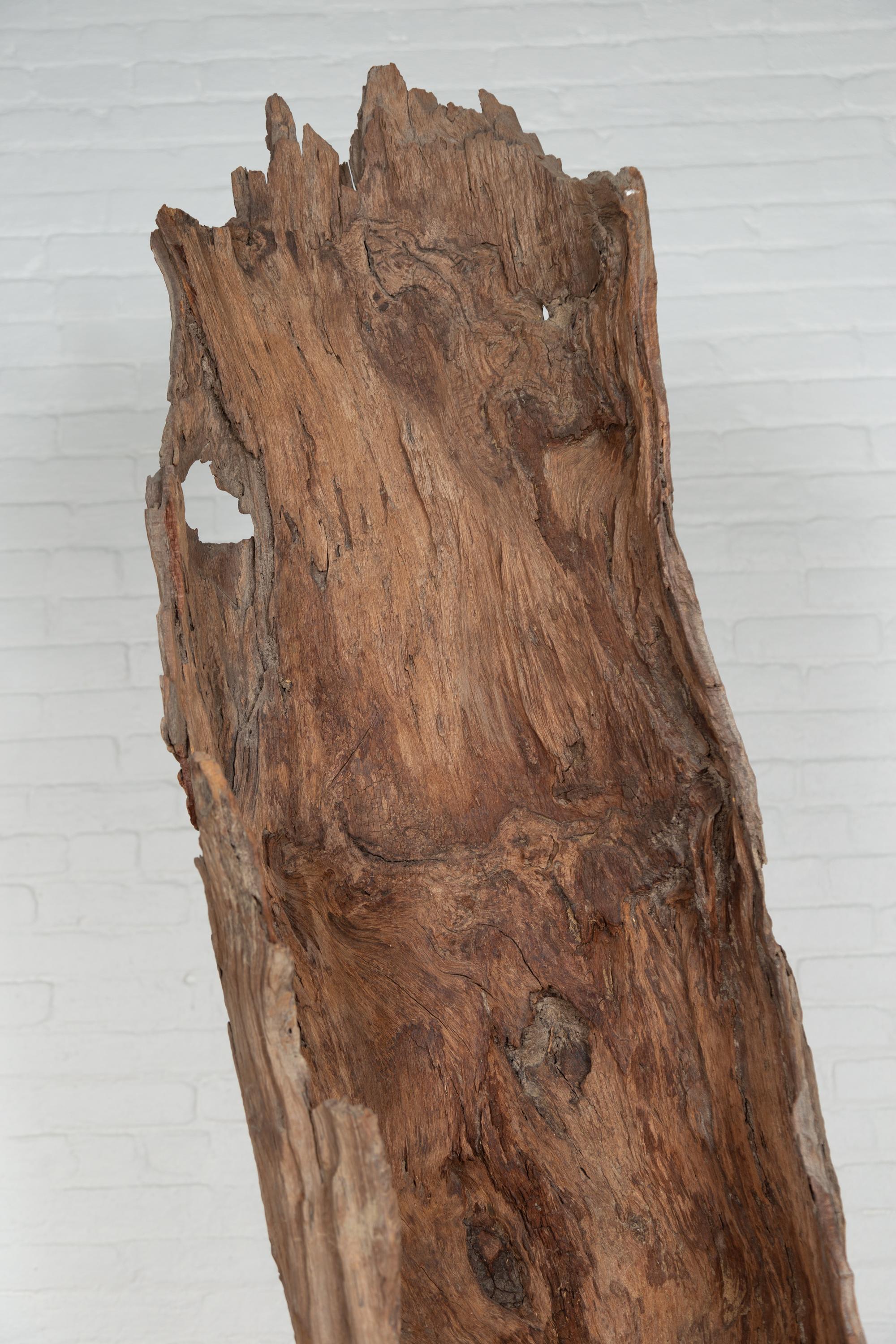 Rustic Ancient Driftwood Carving from Northern Thailand Found in the Chiang Mai Region For Sale
