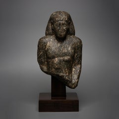 Ancient Egypt Bust of a Naophorus statue in Stone