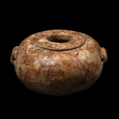 Ancient Egypt Globular Vessel of the "ear" type in Breccia Marble