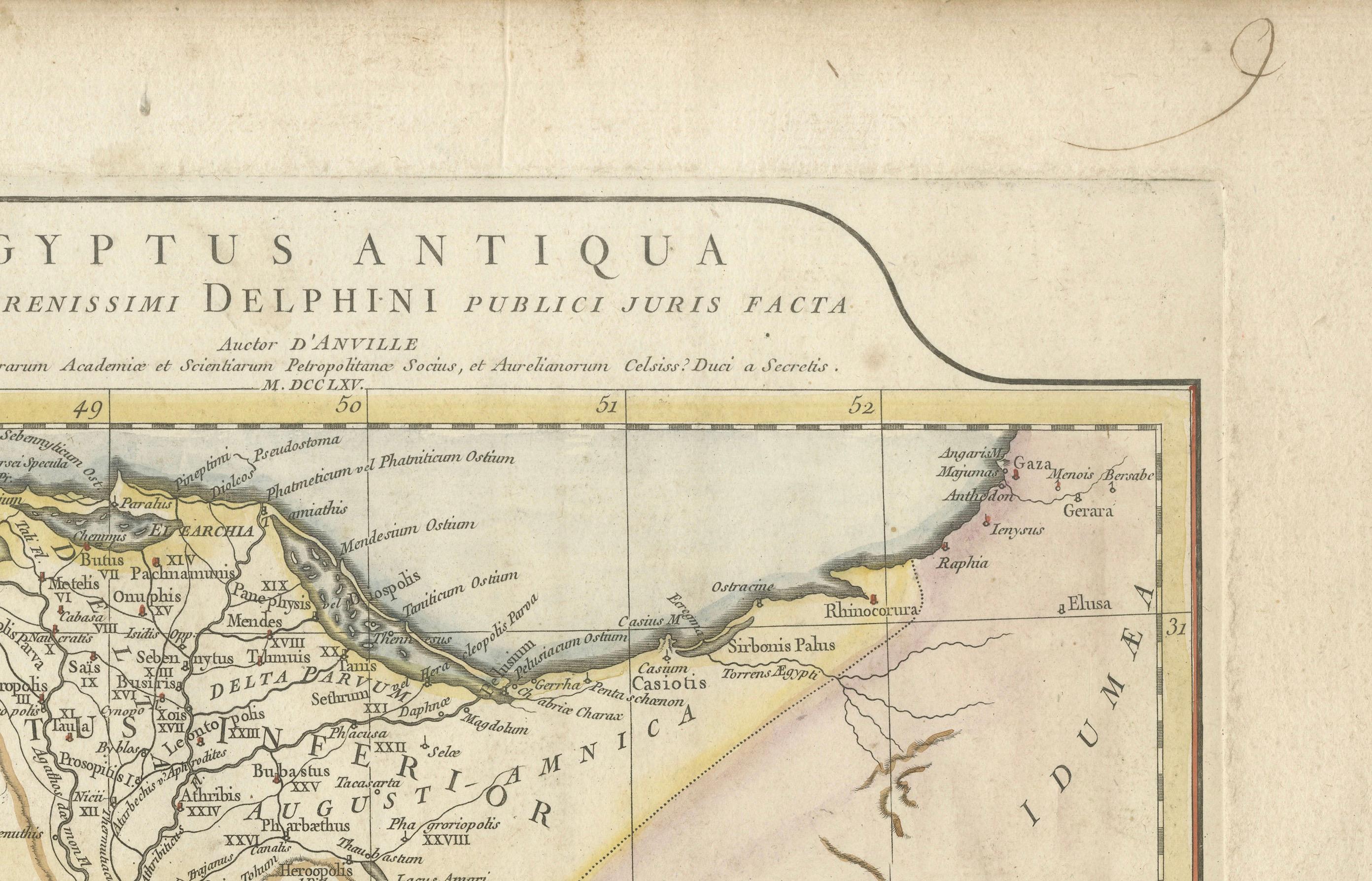 Ancient Egypt Map – Ægyptus Antiqua by D’Anville, Paris circa 1765

Description:
This finely detailed antique map titled 