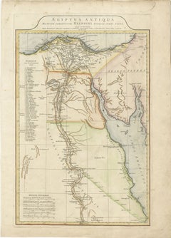 Ancient Egypt Map – Ægyptus Antiqua by D’Anville, Paris circa 1765