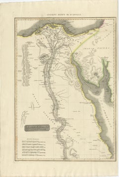 Ancient Egypt – Nile Valley Map by d’Anville, Classical Antiquity, c.1765