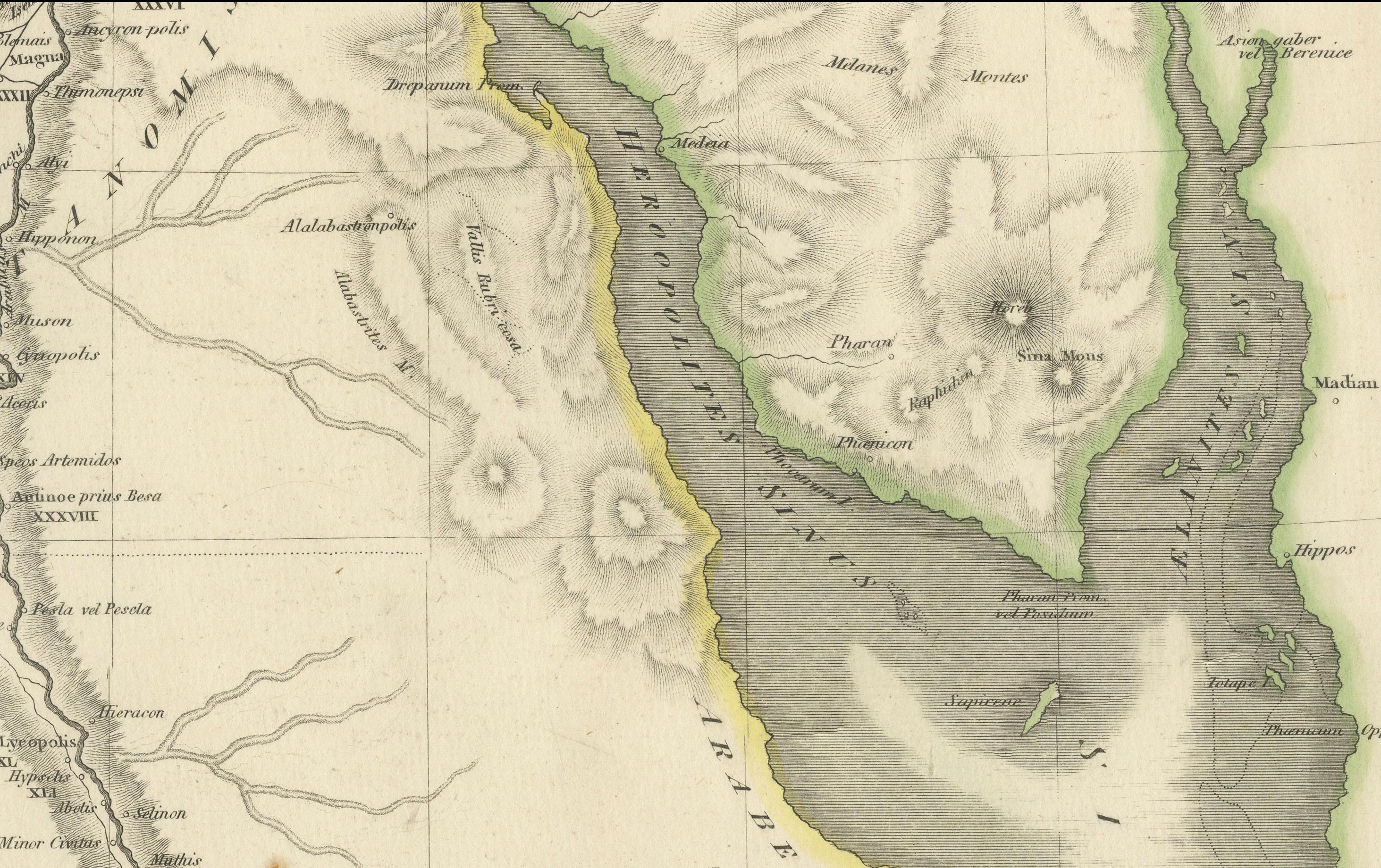 Ancient Egypt – Nile Valley Map by d’Anville, Classical Antiquity, c.1765