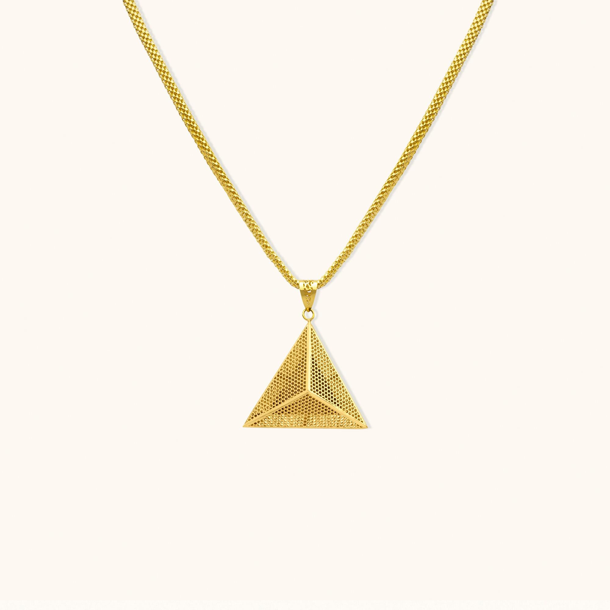 Moderne Pendentif minimaliste fait main en or massif 14 carats de l'Égypte ancienne uniquement en vente