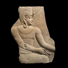 Ancient Egypt, Parietal relief with the enthroned figure of the god Harpocrates