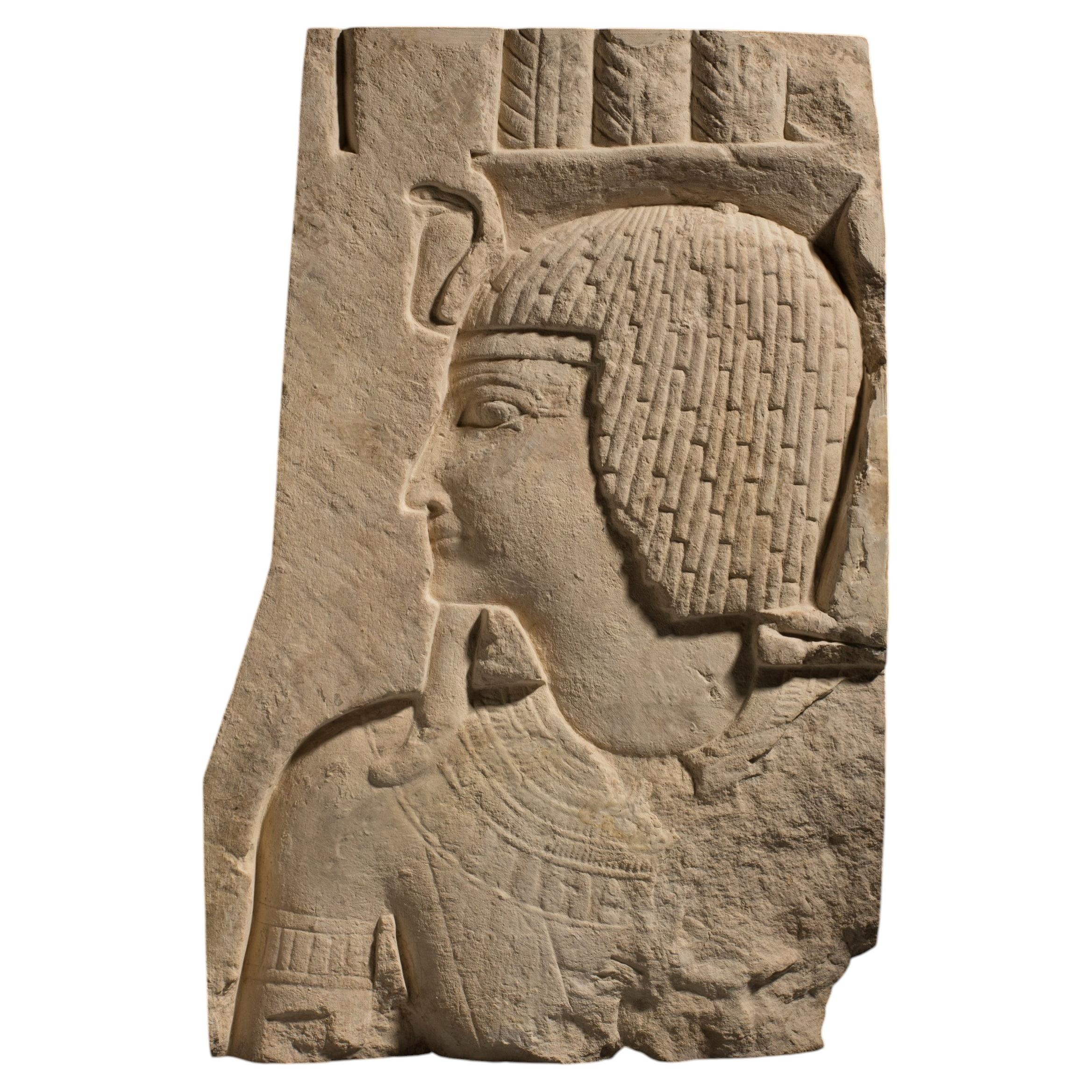 Ancient Egypt Parietal relief with the figure of the god Onuris. For Sale