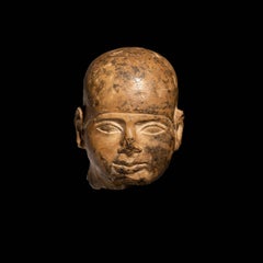 Ancient Egypt Sculpture of the God Ptah in hardened limestone