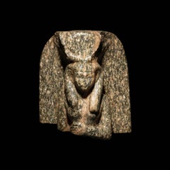 Ancient Egypt Sculpture of the Goddess Isis-Hathor in Diorite