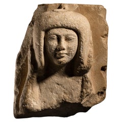 Ancient Egypt, Top of a concubine in limestone