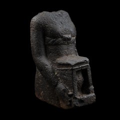 Ancient Egypt Torso of a statue of a Naophorus in basalt