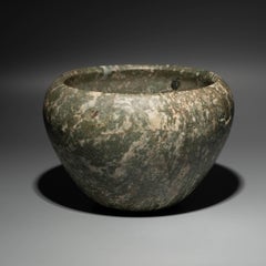 Ancient Egypt Vessel in veined green diorite