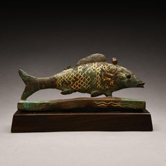 Ancient Egyptian Bronze and Gold Oxyrhynchus Fish