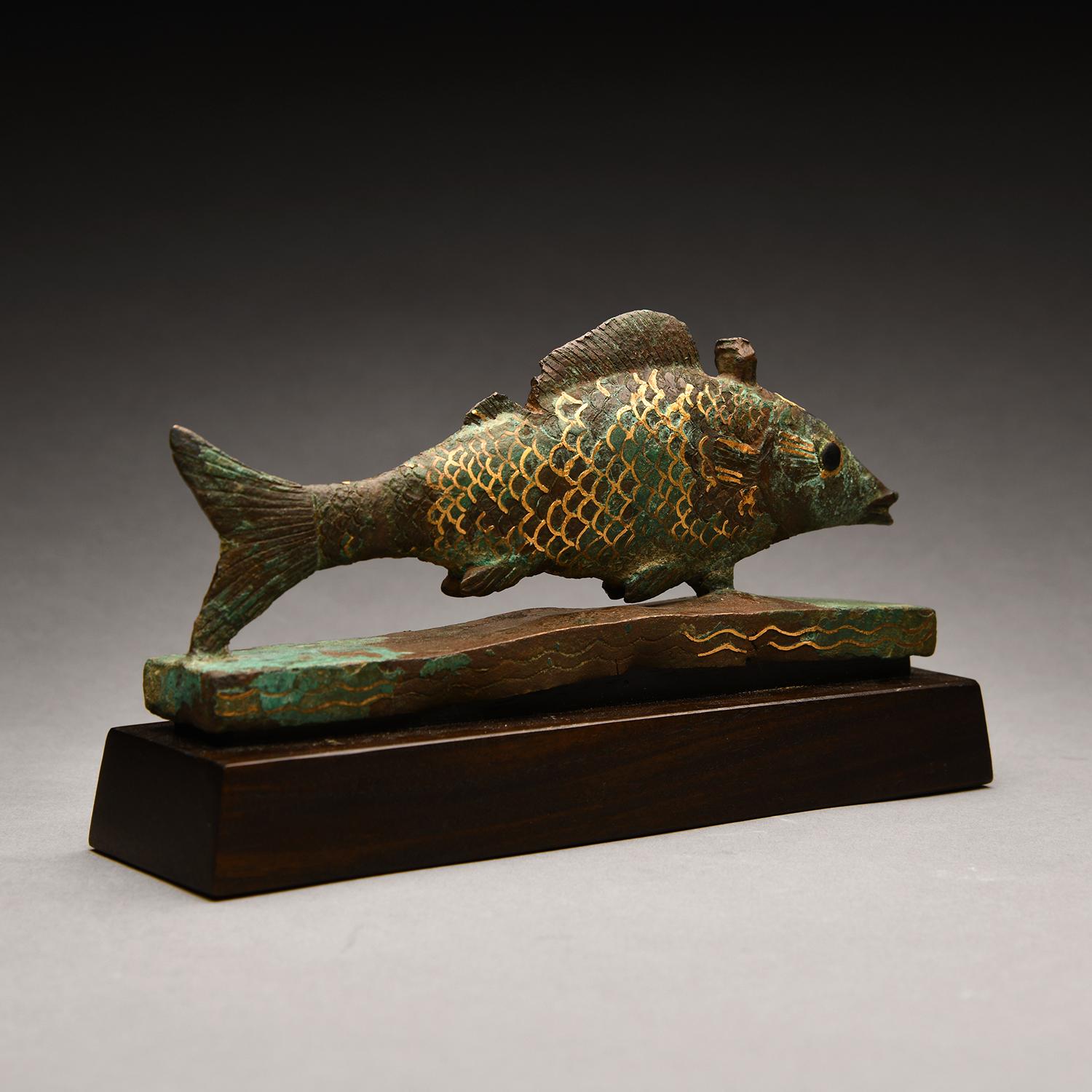 Ancient Egyptian Bronze and Gold Oxyrhynchus Fish For Sale at 1stDibs