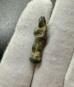 Ancient Egyptian Bronze Child God Horus Amulet Pendant Necklace 600BC Guarantee